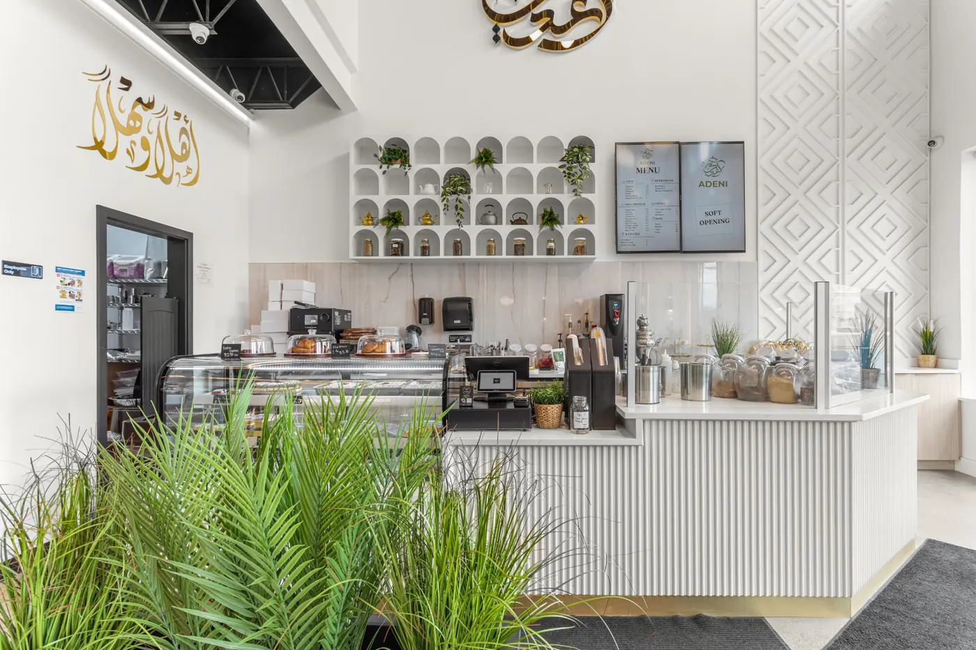 Front counter and menu displays
