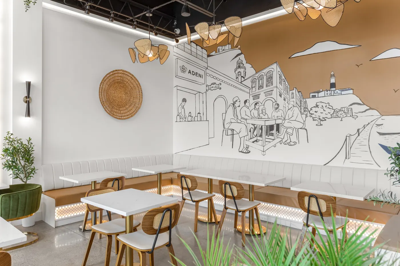 Mural and dining area